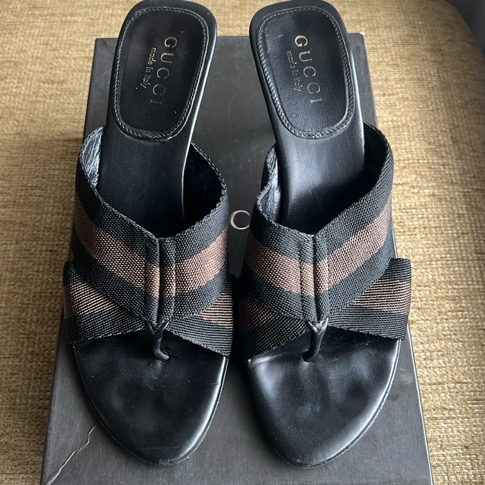 Gucci Thong Heels Tom Ford Era!!! Rare Vintage Y2K